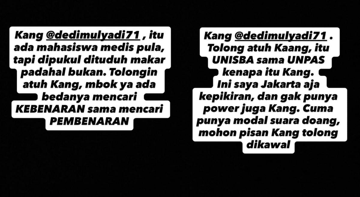 artis speak up soal UNISBA dan UNPAS