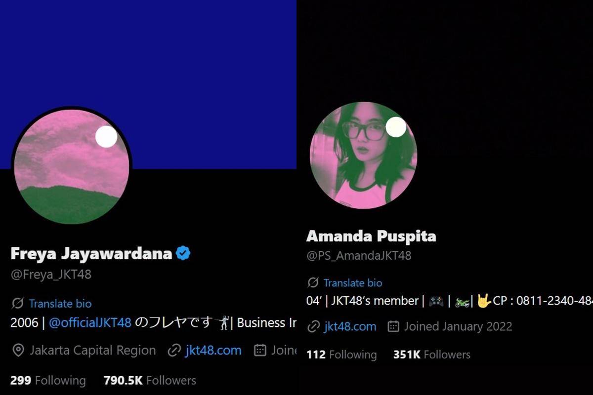 daftar member JKT48 ubah foto profil pink hijau