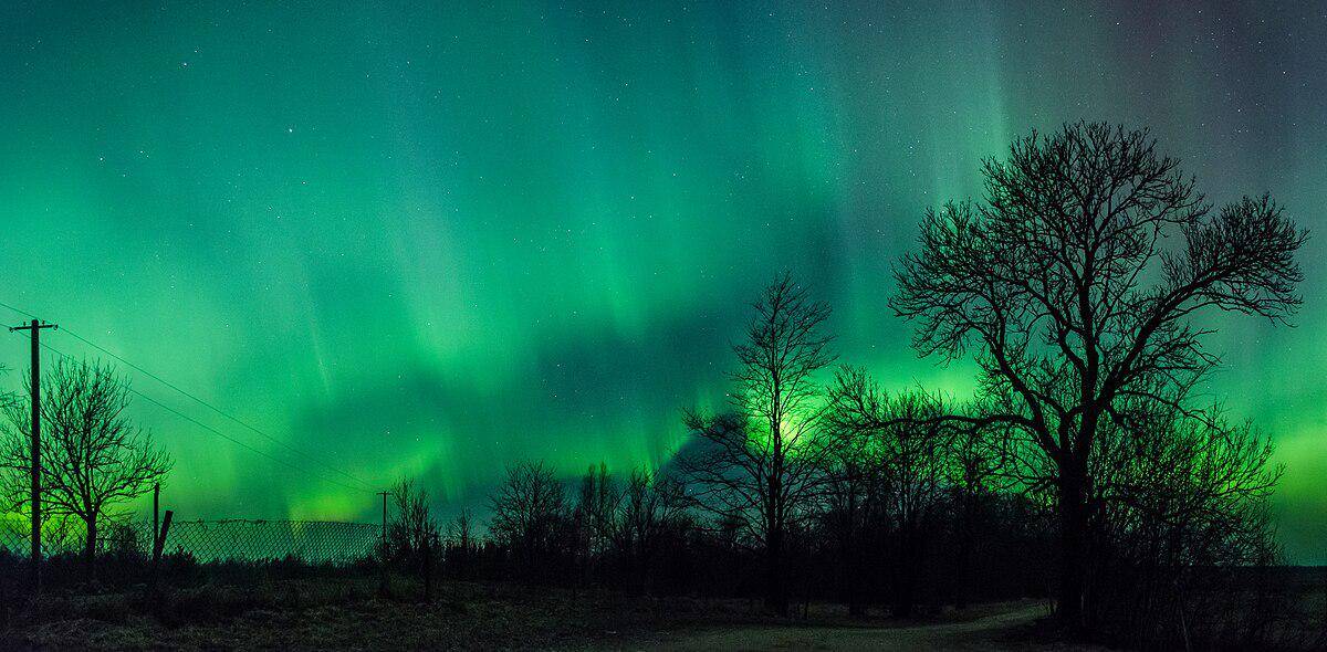 potret cahaya utara (aurora borealis) di Estonia 