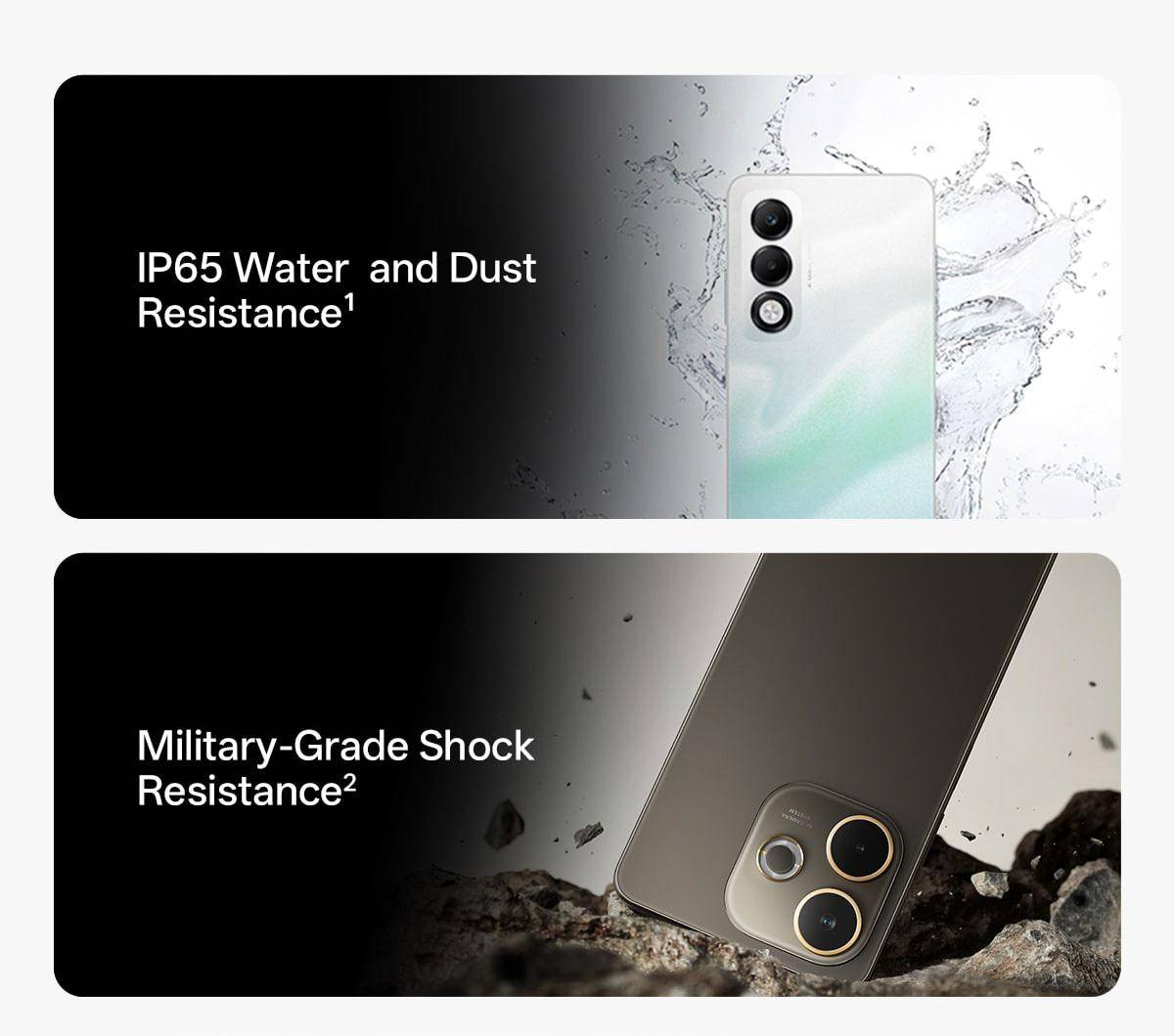 ilustrasi OPPO A5i Pro 5G yang tahan debu, air, dan benturan