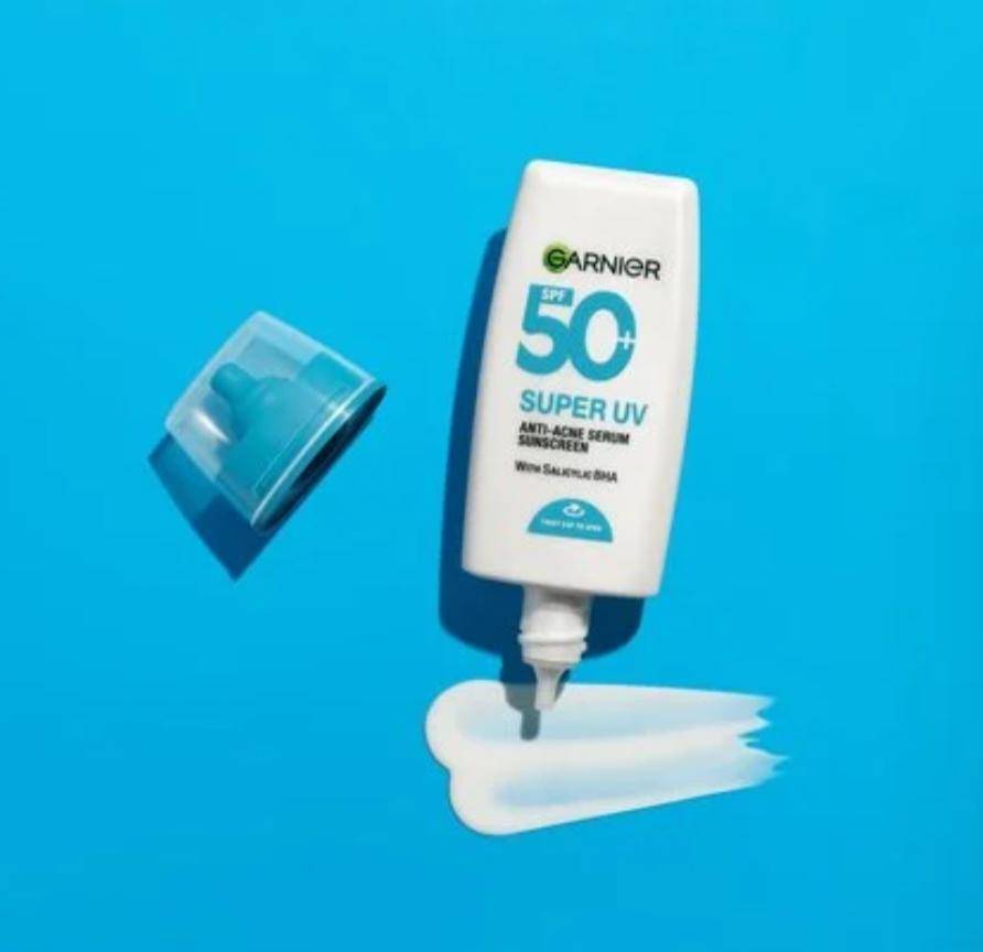Garnier Super UV Anti-Acne Serum Sunscreen SPF 50+ PA++++ (garnier.co.id)