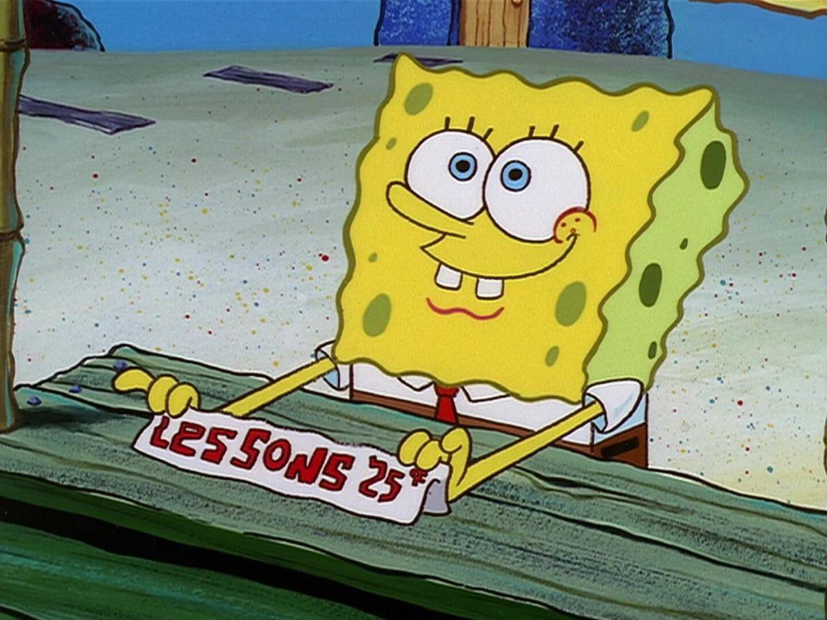 SpongeBob bukan stan tiup gelembung