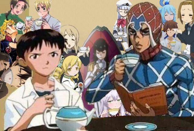 meme anime tentang minum teh (reddit.com/user/shall191)