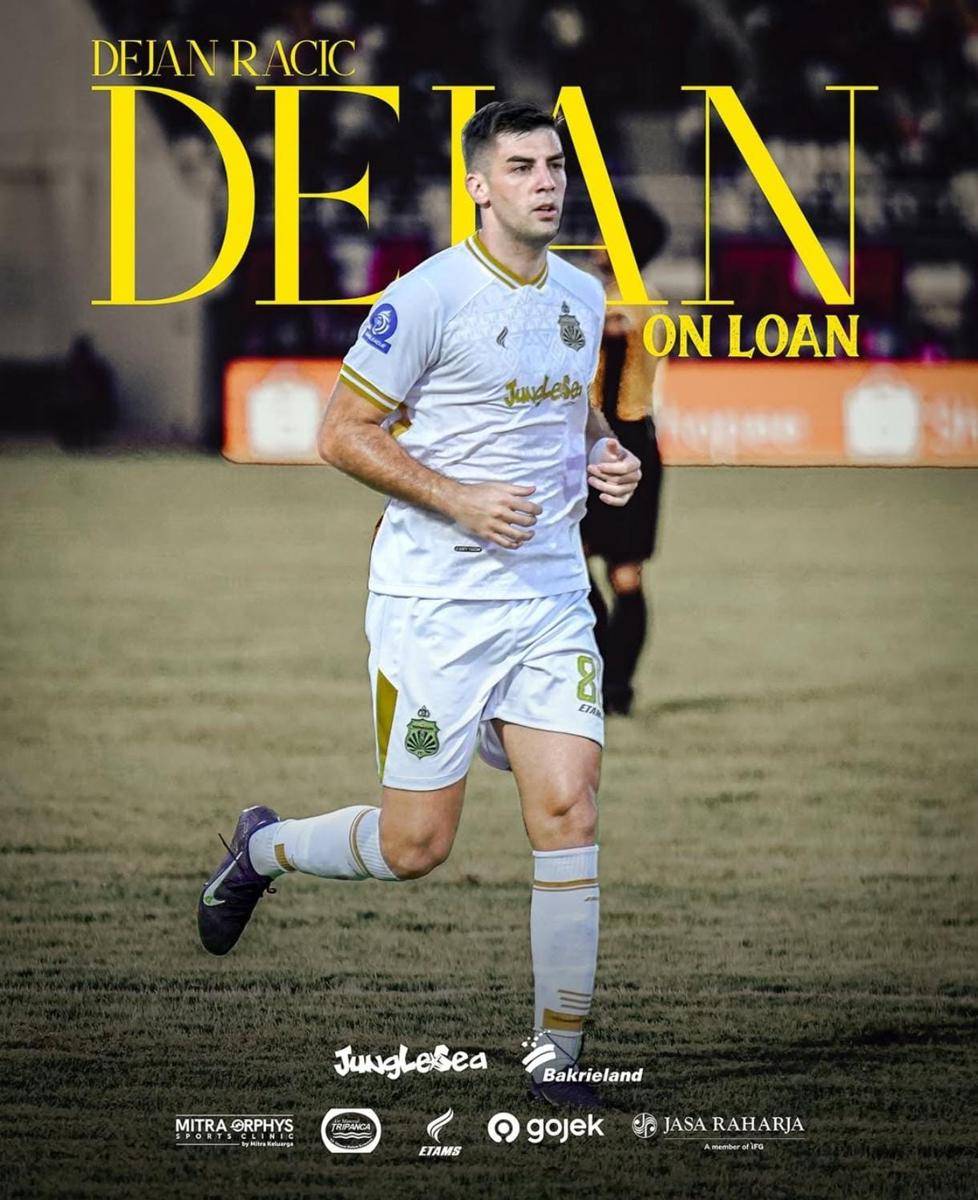 Poster pemain Bhayangkara Presisi Lampung FC, Dejan Racic yang dipinjamkan ke Persita Tangerang. (IDN Times/Instagram :@bhayangkarafc)