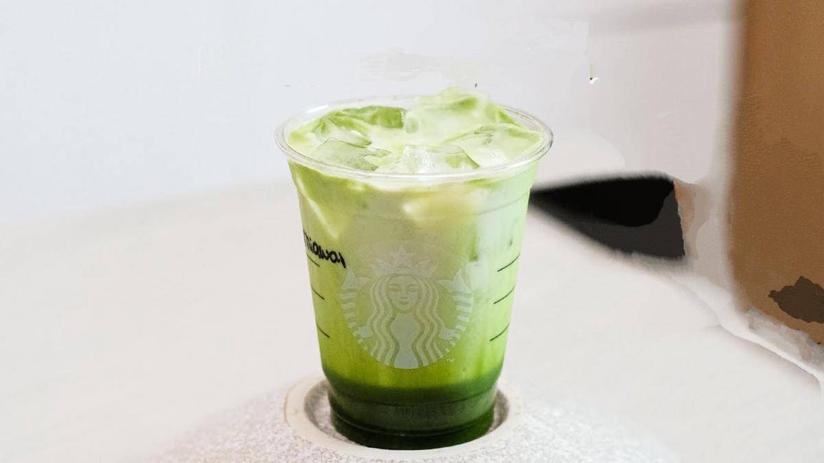 ilustrasi green tea latte 