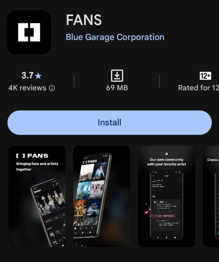 Tangkapan Layar Aplikasi FANS