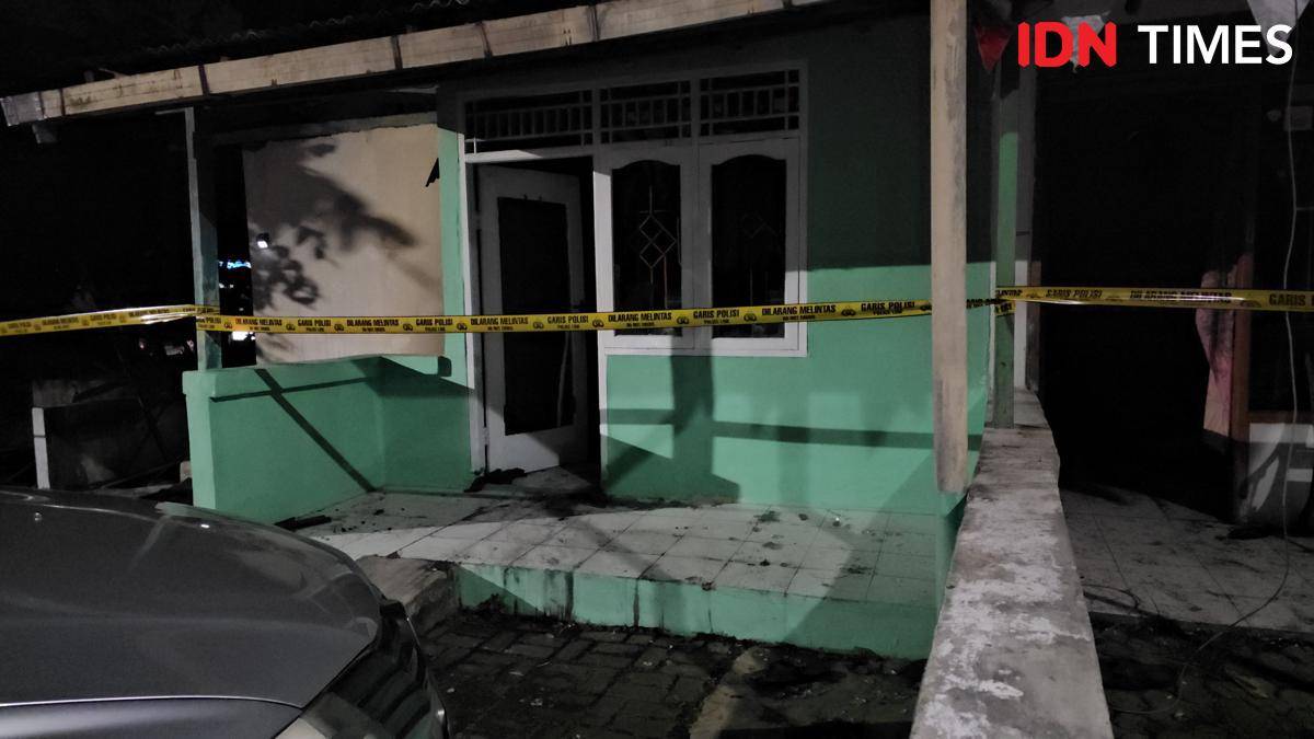 Asrama Polsek Serpong usai dilanda kebakaran pada Rabu (3/9/2025) siang