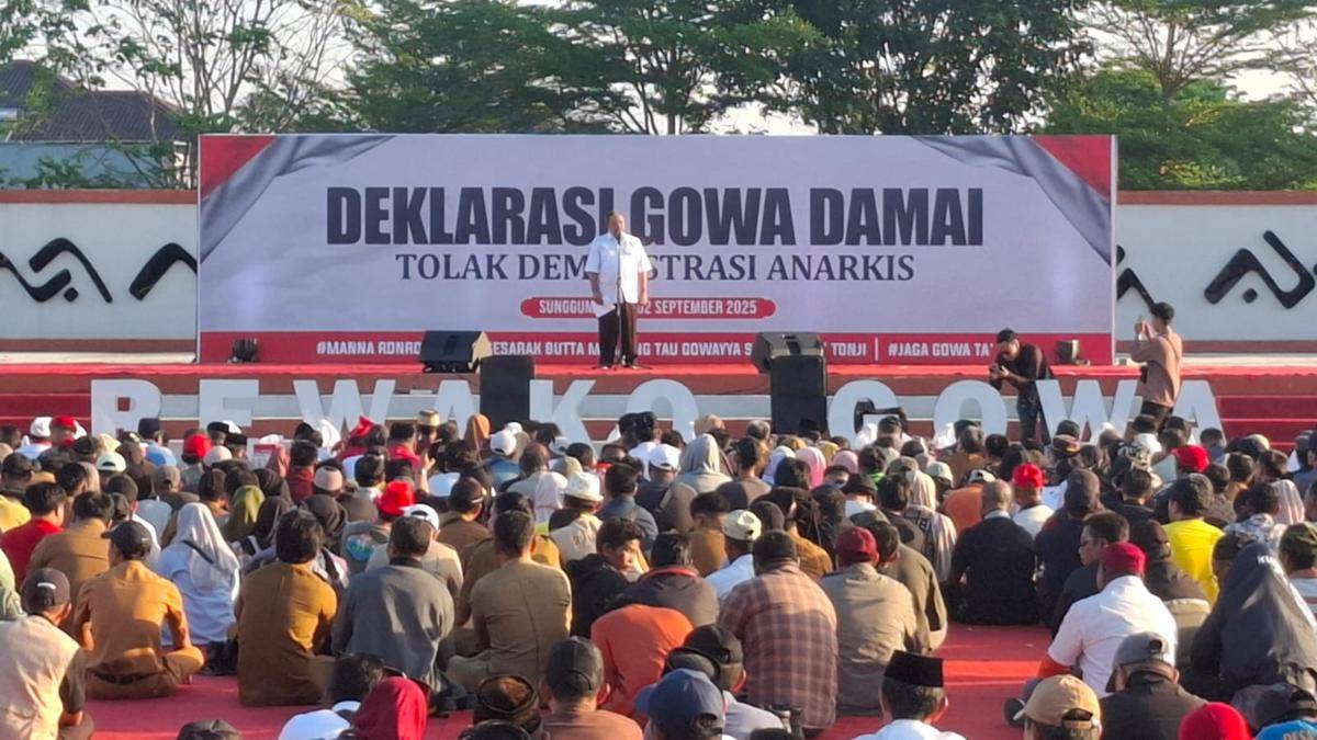 Deklarasi Gowa Damai, Selasa (2/9/2025). IDN Times/Darsil Yahya