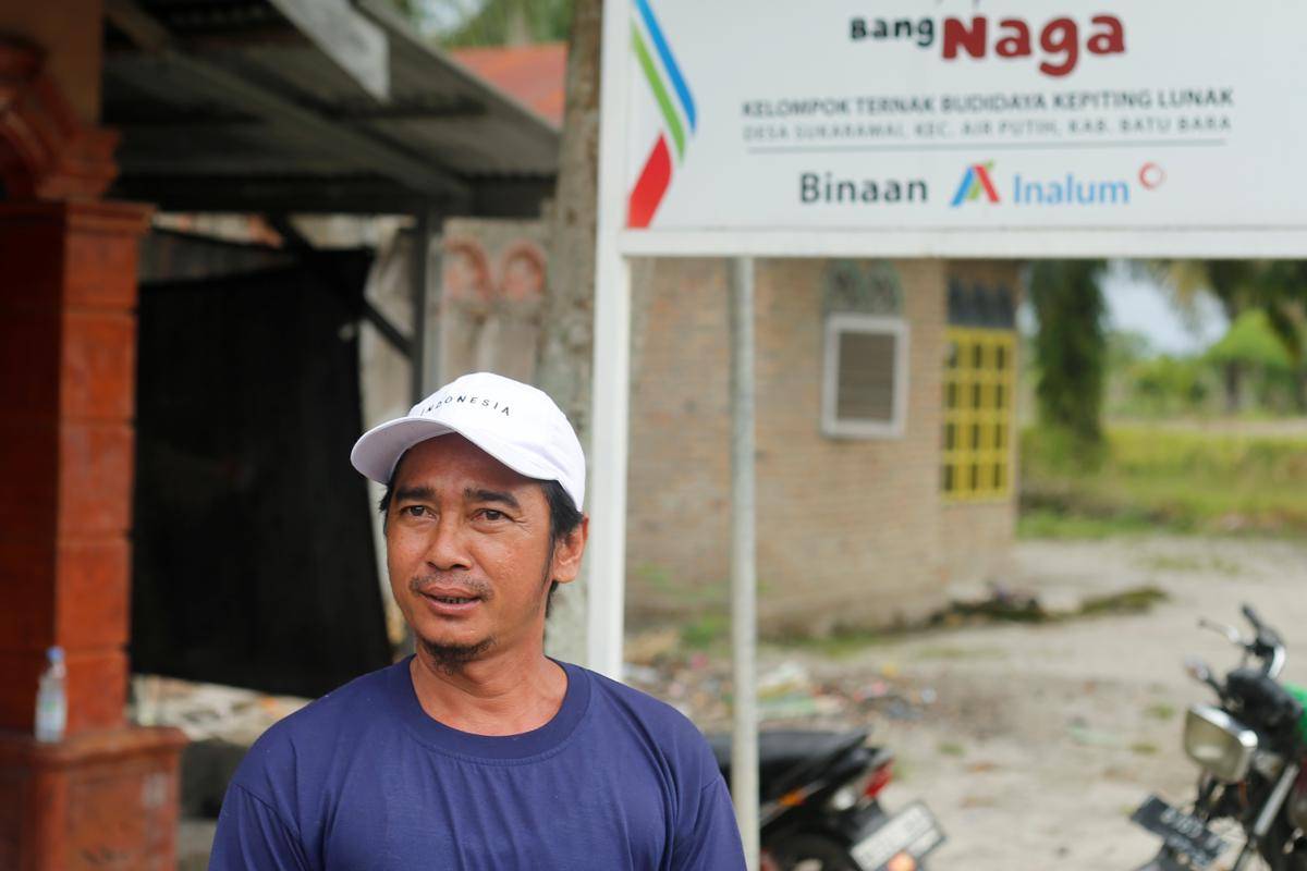 Irawan Sinaga pemilik usaha kepiting lunak binaan PT Inalum (IDN Times/Doni Hermawan)