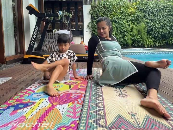 potret Viens Tasman yang rajin olahraga