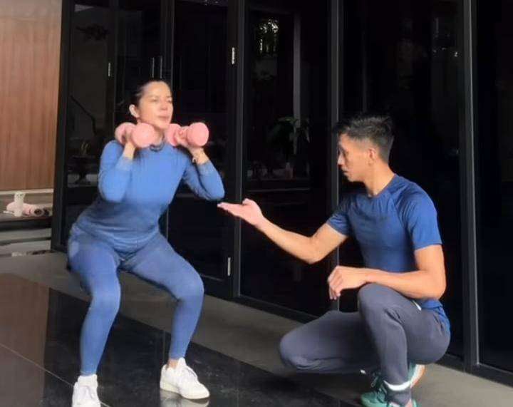 potret Viens Tasman yang rajin olahraga
