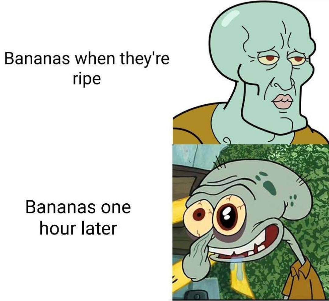 meme SpongeBob tentang buah-buahan