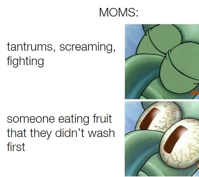 meme SpongeBob tentang buah-buahan