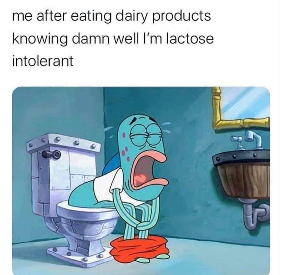 meme SpongeBob tentang alergi