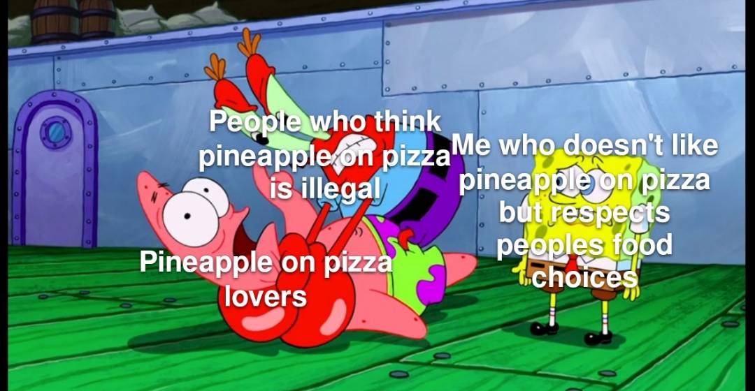 meme SpongeBob tentang buah-buahan