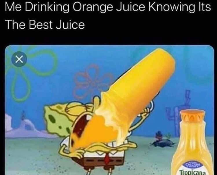 meme SpongeBob tentang buah-buahan