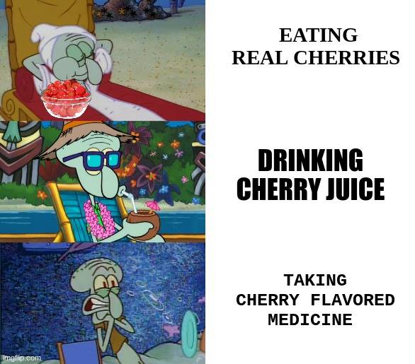 meme SpongeBob tentang buah-buahan