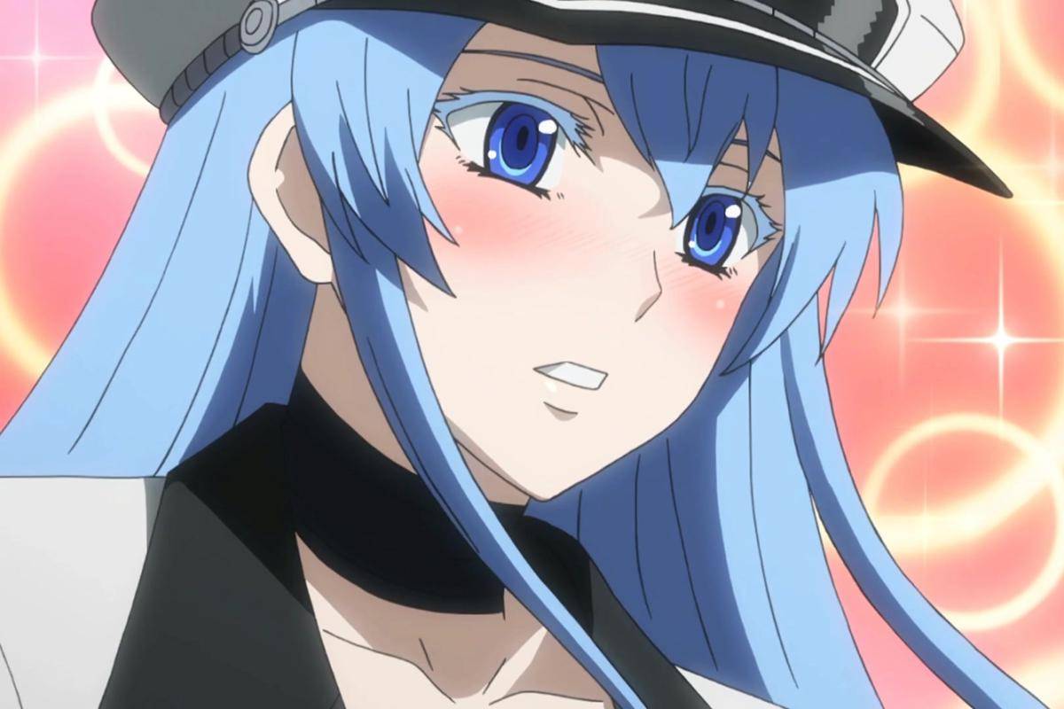 Esdeath jatuh cinta pada Tatsumi. (dok. White Fox/Akame ga Kill!)