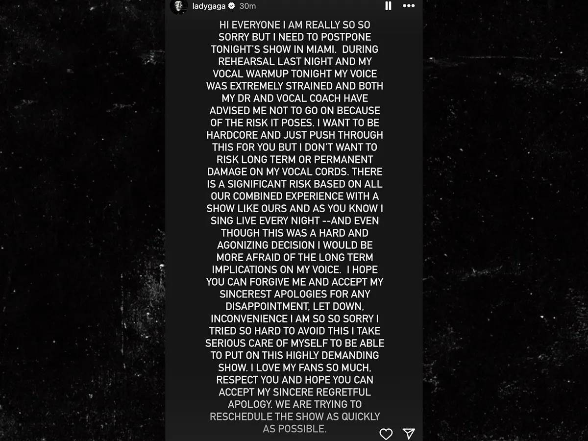 Lady Gaga unggah permintaan maaf di Instagram.jpg