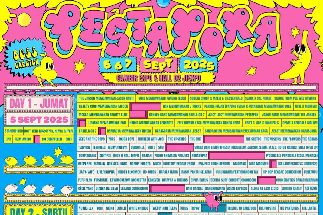 Line Up Pestapora 2025