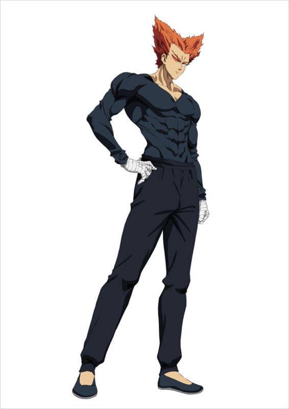 Garou yang mulai memasuki proses monsterifikasi - One Punch Man