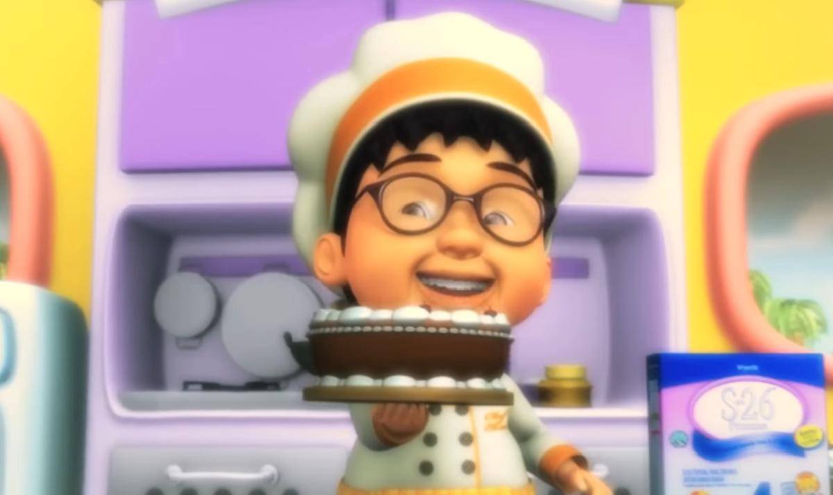 scene imajinatif saat Ehsan bercita-cita jadi celebrity chef dan memandu acara yang dibintanginya
