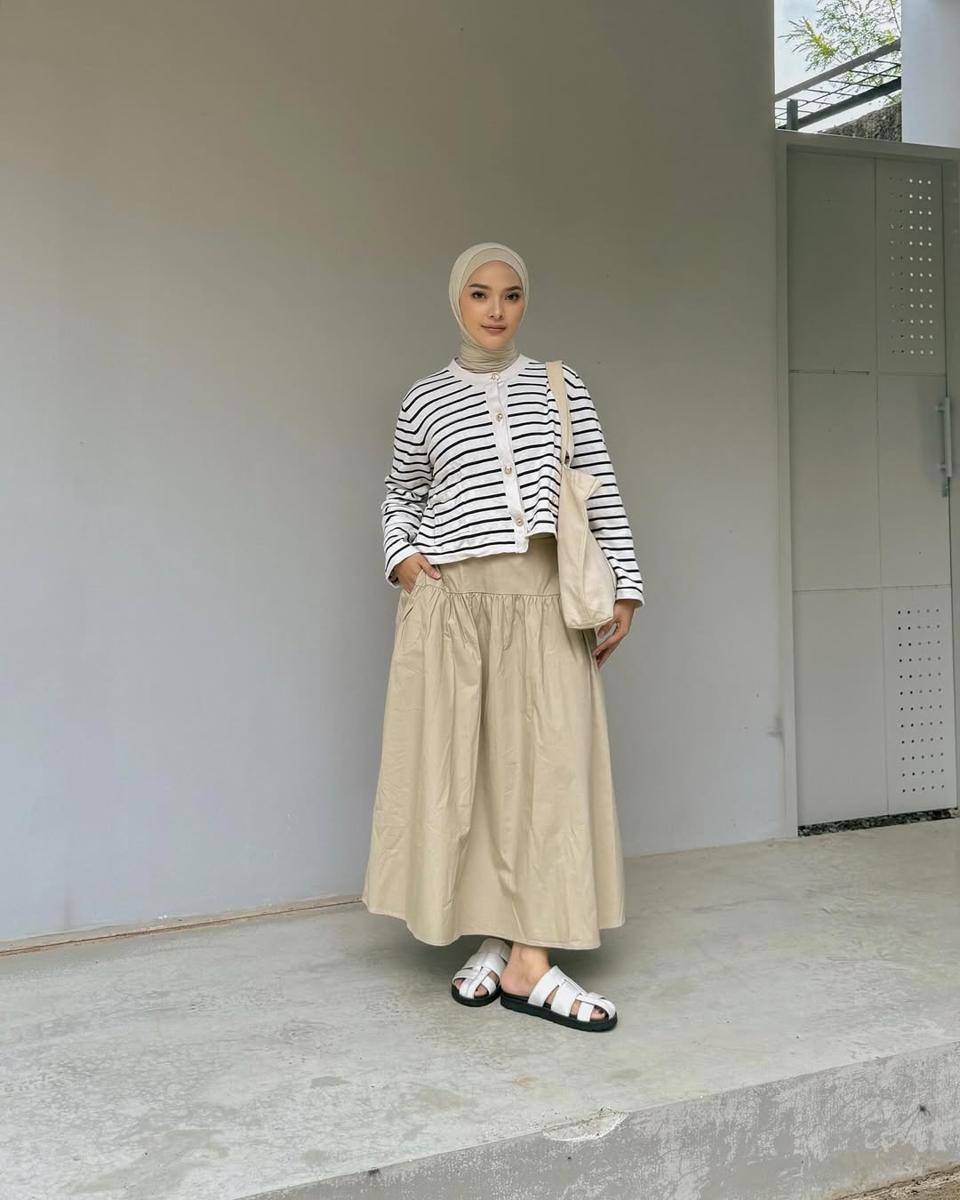 OOTD hijab trendy ala Intan Sugih 
