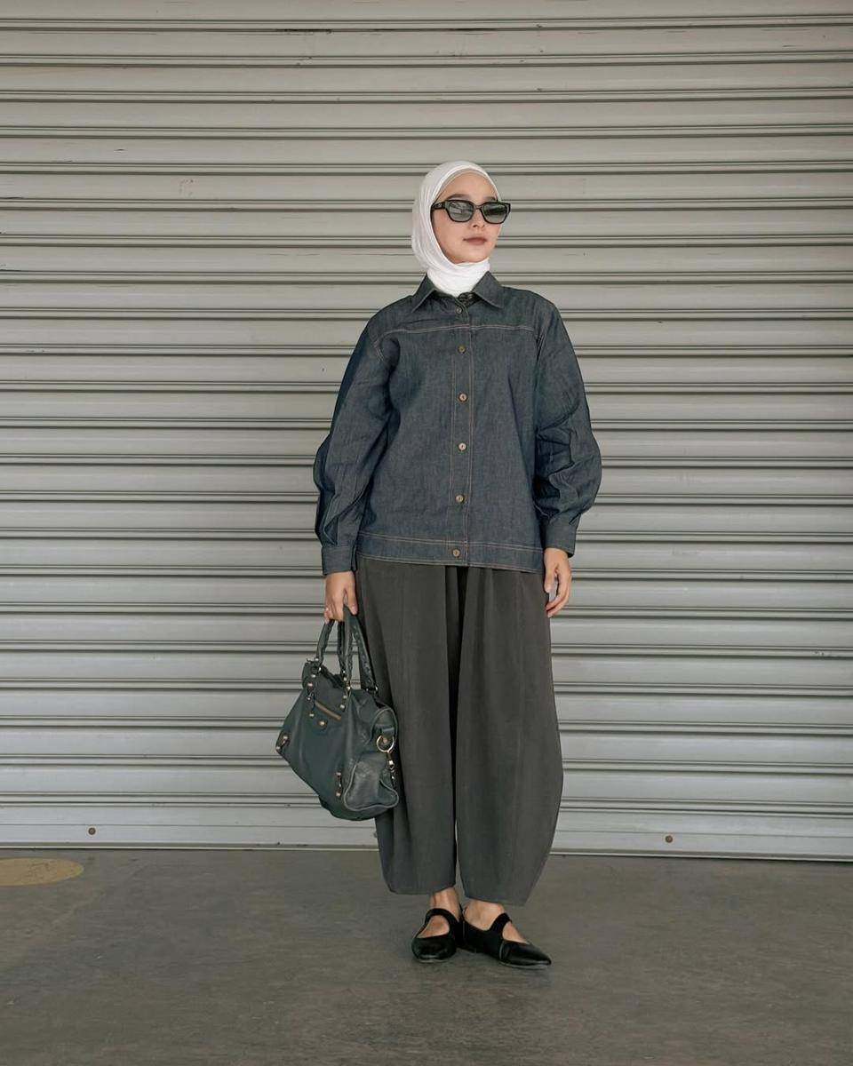 ide hijab trendy ala Intan Sugih