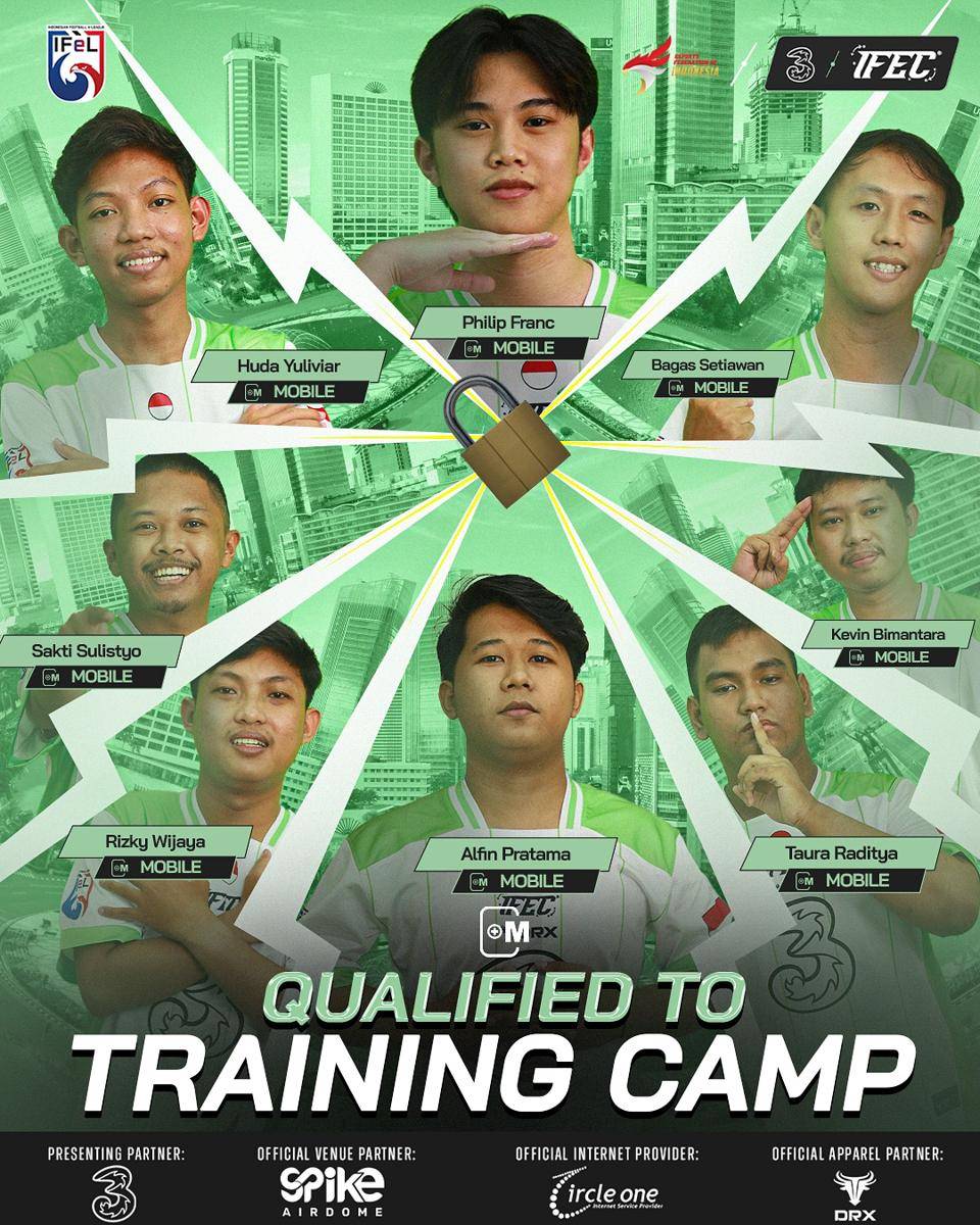 Daftar pemain IFEC 2025 yang lolos Training Camp menuju FIFAe World Cup 2025 