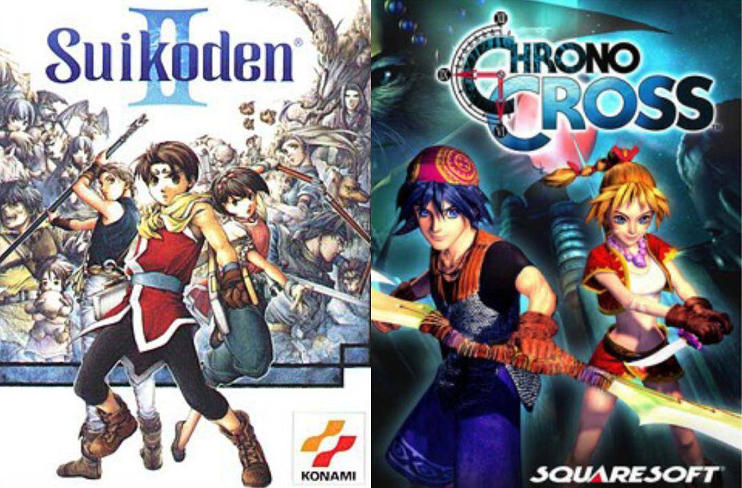sampul Suikoden II dan Chrono Cross 
