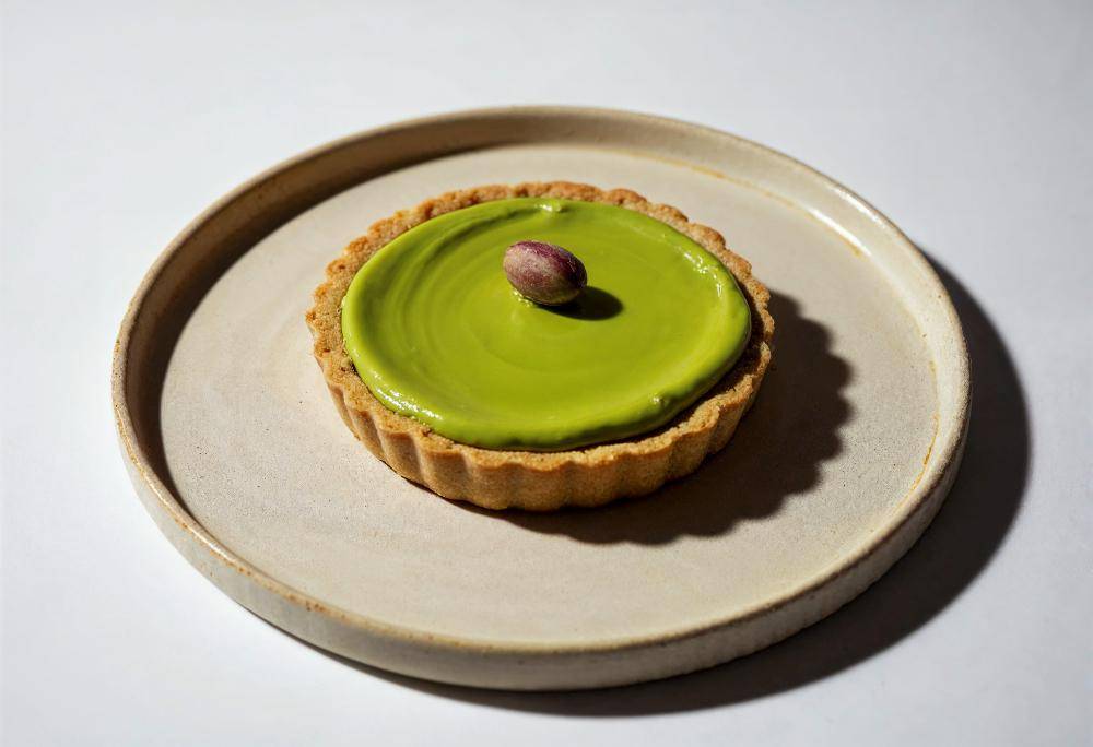 ilustrasi matcha krim pie