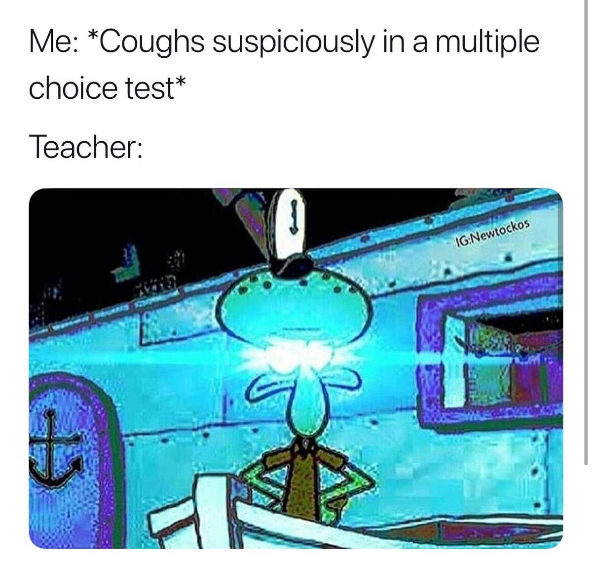 meme SpongeBob tentang batuk