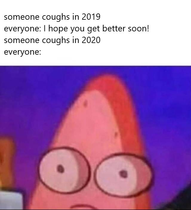 meme SpongeBob tentang batuk