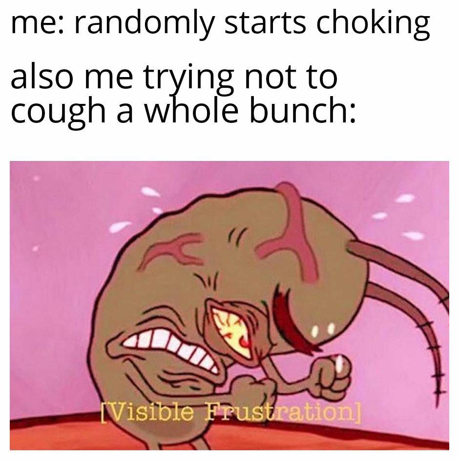 meme SpongeBob tentang batuk