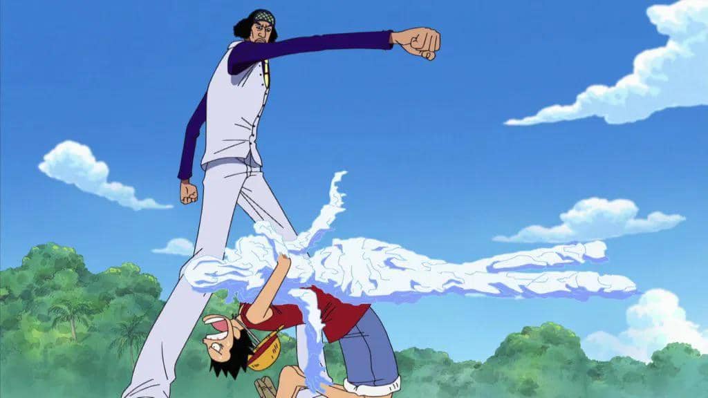 Aokiji melawan kru Topi Jerami (dok. Toei Animation/One Piece)