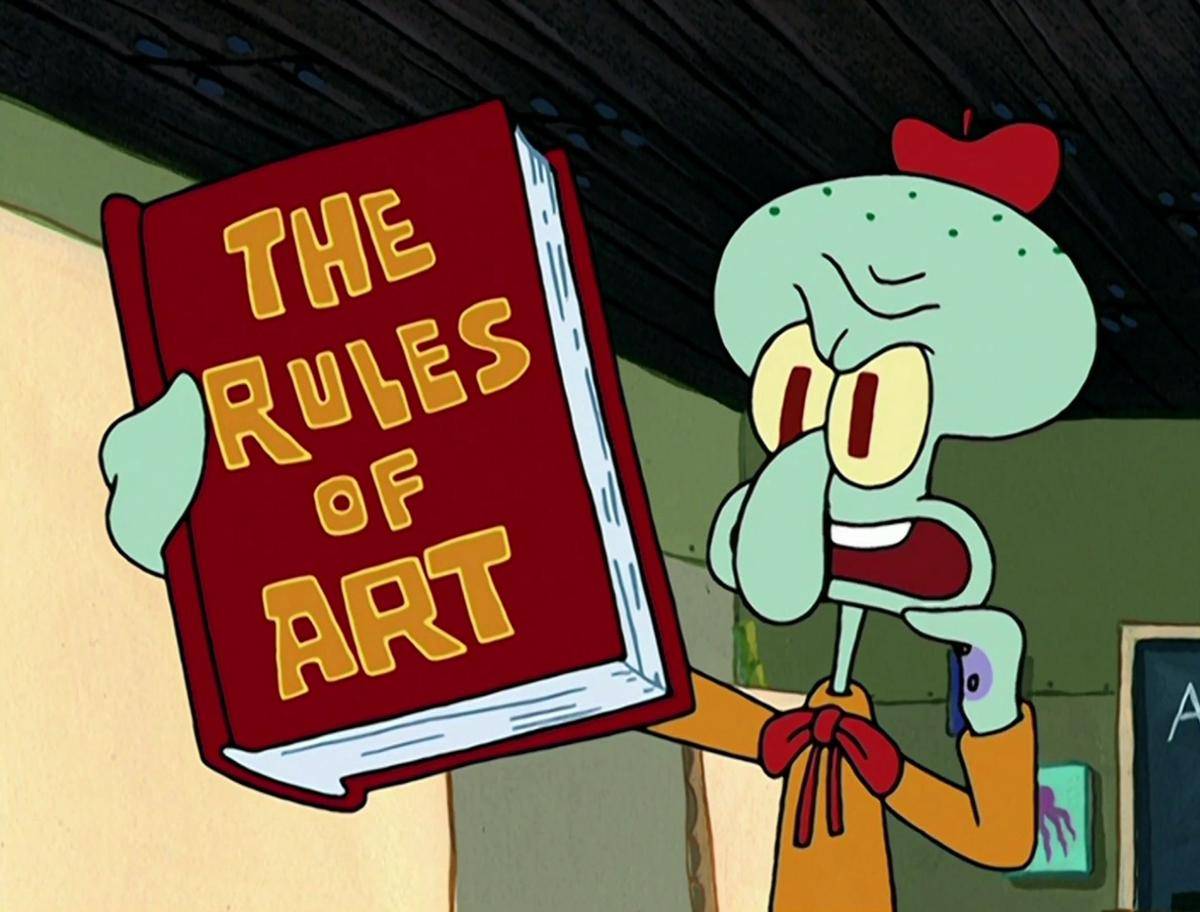 Squidward di episode "Artist Unknown"