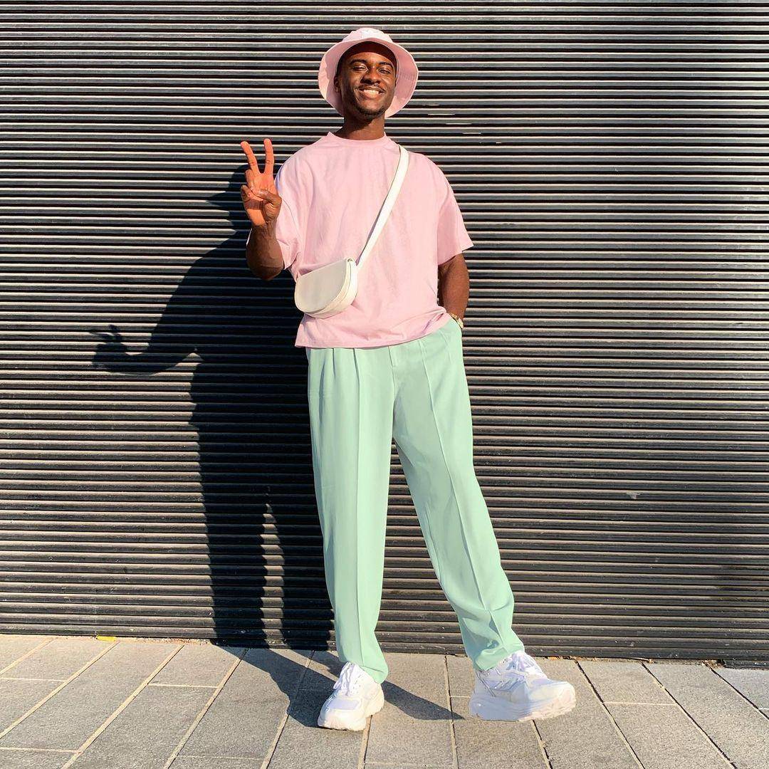 OOTD pink hijau untuk pria