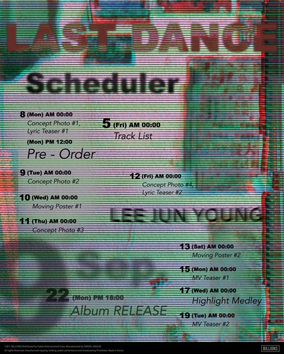 Scheduler LAST DANCE, 1st Mini Album Lee Jun Young