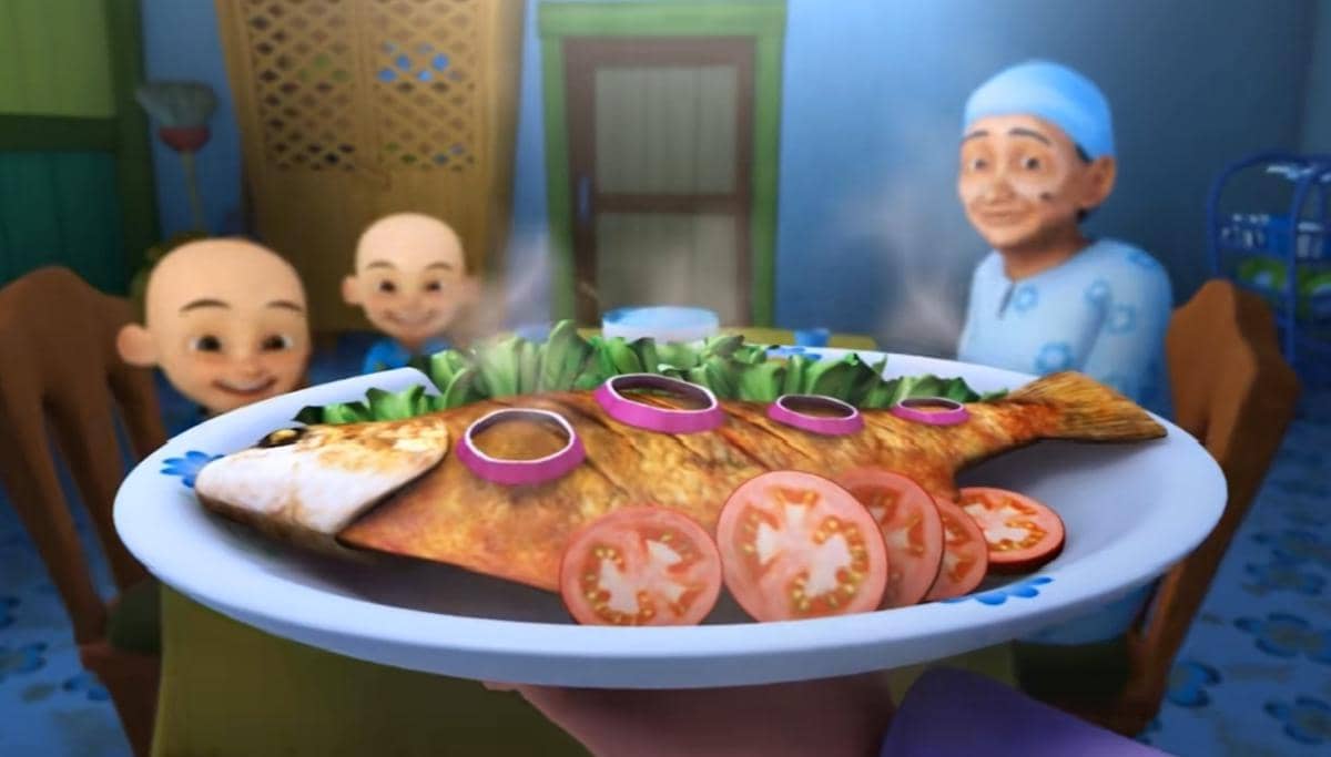 ikan goreng yang dimasak oleh Kak Ros 