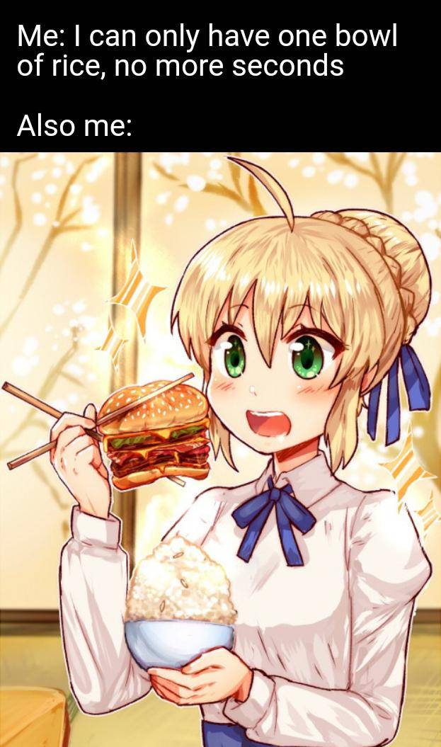 meme anime tentang nasi