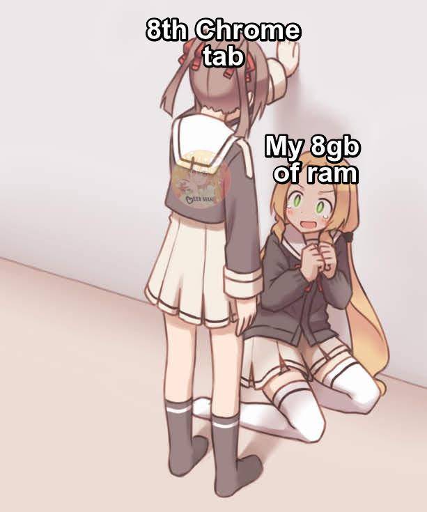 meme anime tentang laptop