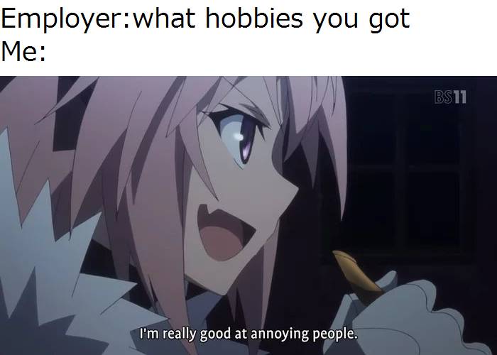 meme anime tentang wawancara kerja (reddit.com/user/barbarixRom)
