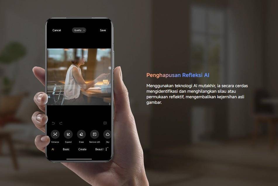 ilustrasi penggunaan AI pada HP Xiaomi