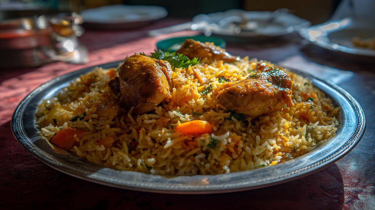 ilustrasi nasi biryani