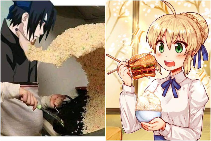 kolase meme anime tentang nasi 