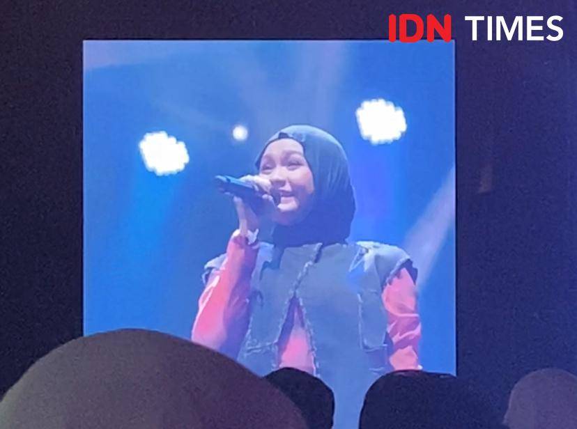 potret Salma Salsabil di Pestapora hari kedua, Sabtu (6/9/2025)