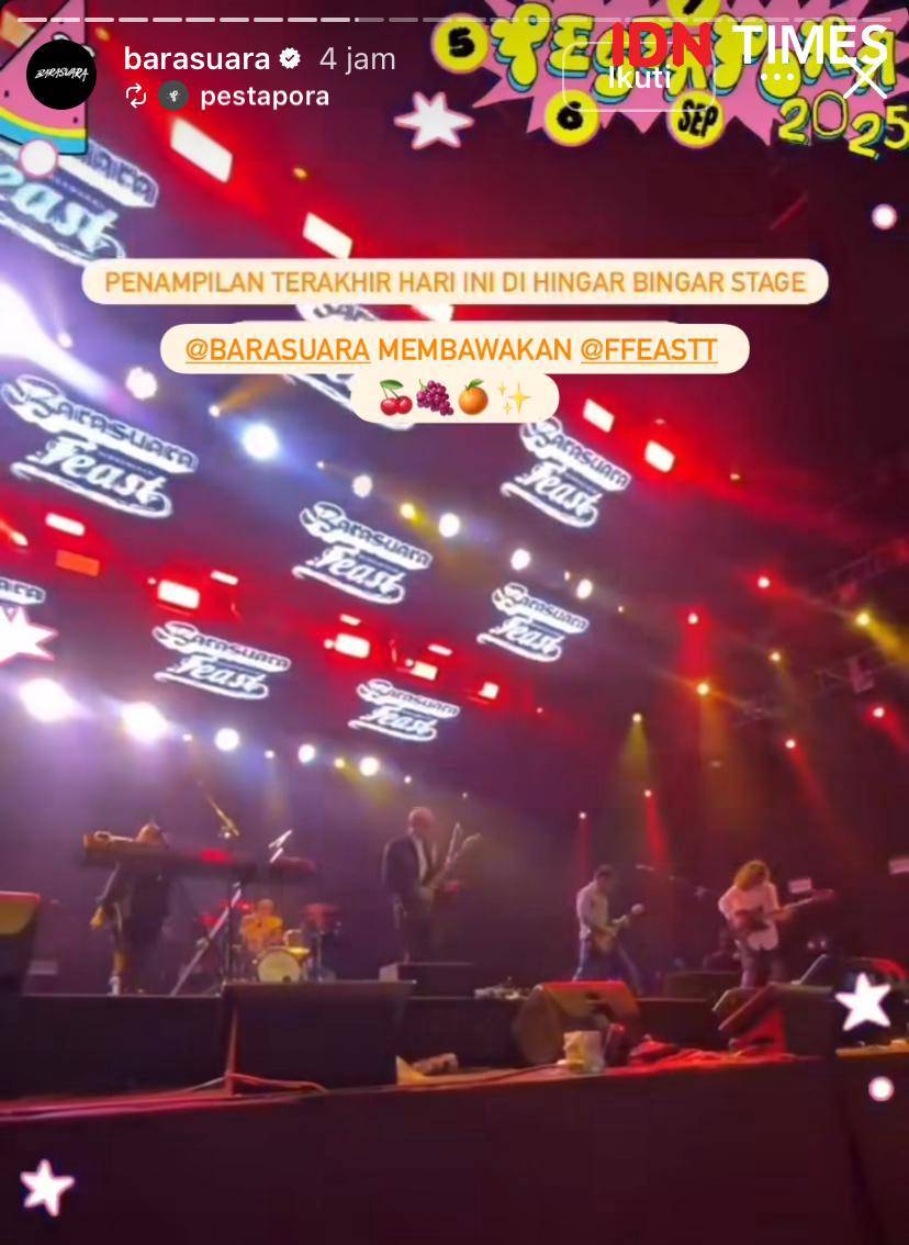 potret Barasuara di Pestapora hari pertama, Jumat (5/9/2025) 
