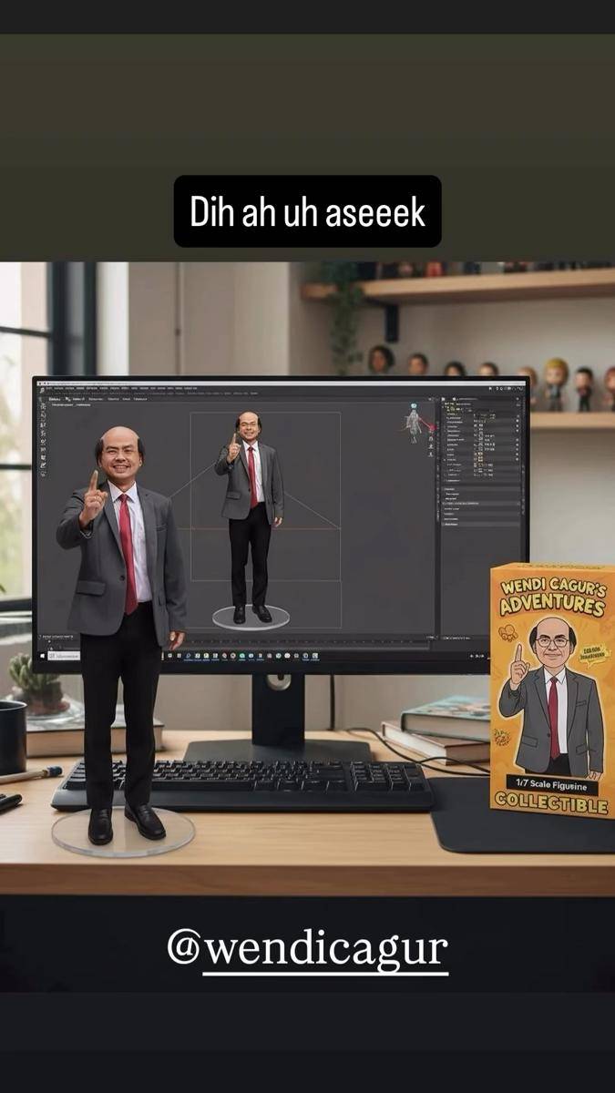 artis ubah foto tren AI action figure