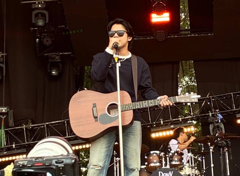 potret Rony Parulian di Pestapora hari kedua, Sabtu (6/9/2025) 