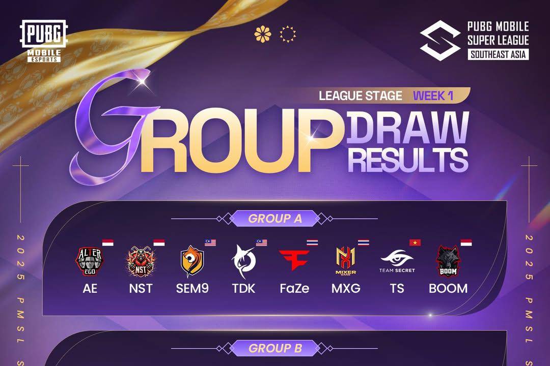 Hasil Drawing Grup PMSL SEA 2025 FALL 